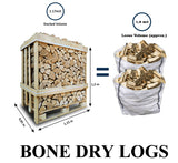 Kiln Dried Ash Logs - Crates, Bulk bags Multy bag discounts - Bone Dry Log Company
